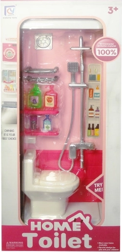 Mobili da bagno con accessori per bambole