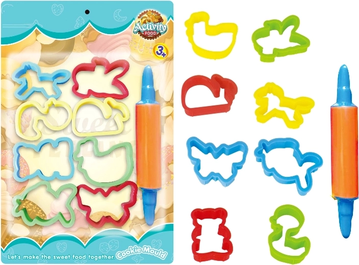 Set di formine e mattarello per pasta modellabile