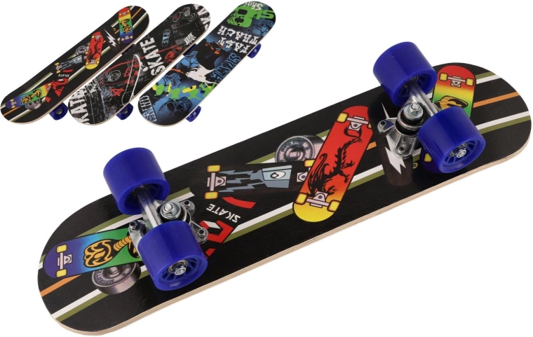 Skateboard per bambini 60 cm in legno d’acero, 3 colori