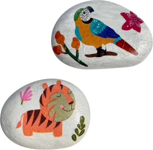 Arto decorazione di pietre con la tecnica del tovagliolo