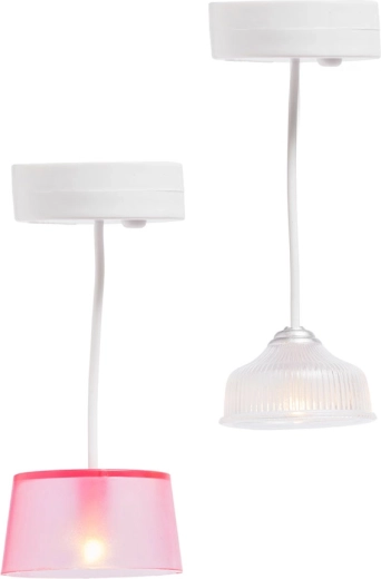 Lundby set di illuminazione per casa delle bambole – 2 lampade LED a sospensione con timer
