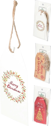 Etichette regalo 6 × 12 cm, mix di motivi (10 pz)