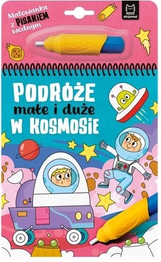 Album da colorare con pennarello ad acqua nello spazio