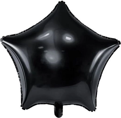 Palloncino in foil a forma di stella nero 48 cm