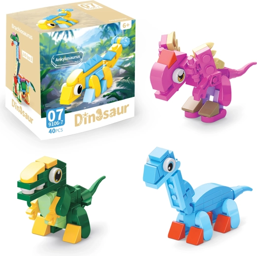 Costruzione dinosauro 10 in 1 - 1 pezzo