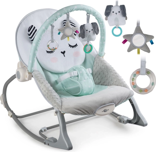 Sdraietta e altalena con vibrazioni Nukido – menta