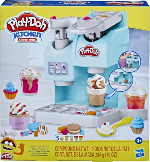 play-doh caffetteria arcobaleno scintillante – set creativo per creare bevande e dessert