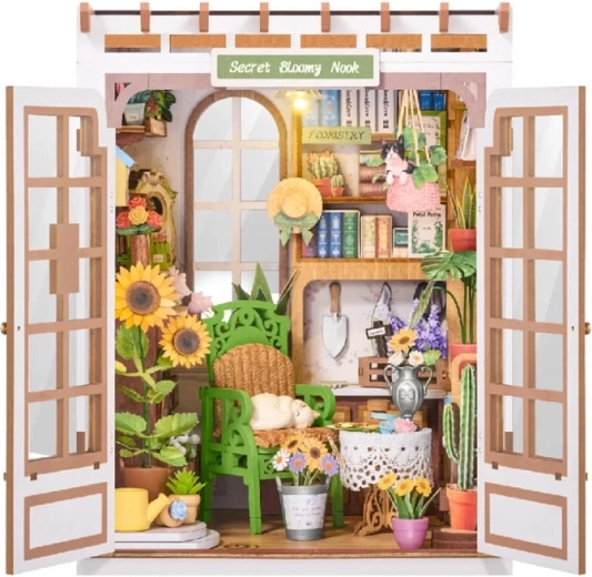 RoboTime puzzle 3D in legno: reggilibri Secret Flower Corner