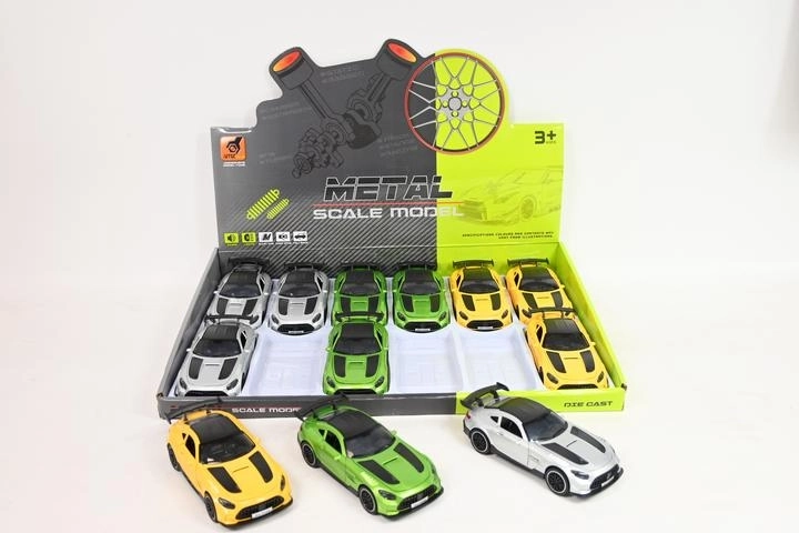 Auto sportiva in metallo 15 cm con luci e suoni