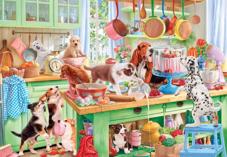BLUEBIRD puzzle Cani in cucina 1000 pezzi