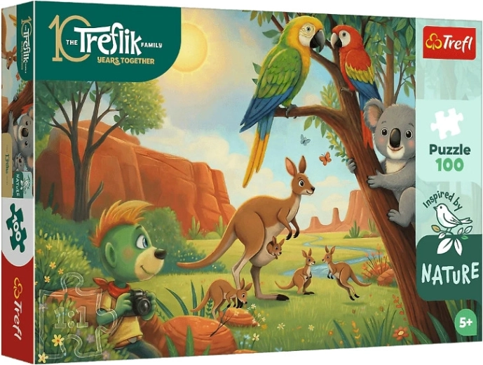 Puzzle Trefl InspiredByNature koala e canguri da 100 pezzi