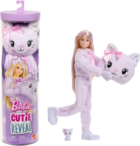 Barbie Cutie Reveal Dolci fiocchetti gattina viola