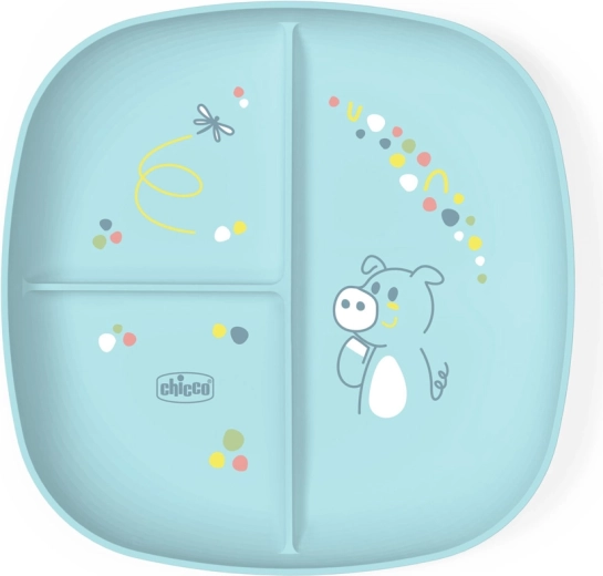 Piatto divisorio Chicco blu 12m+