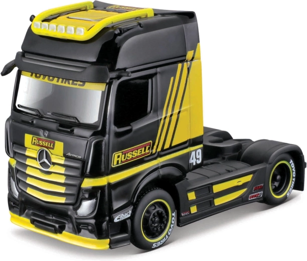 Maisto Mercedes-Benz Actros 1851 nero-giallo 1:64