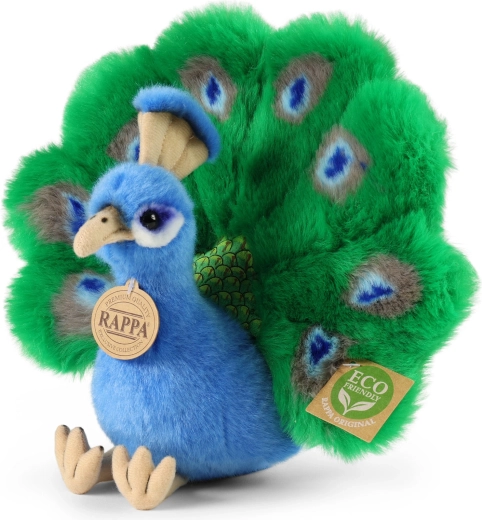 Pavone di peluche Rappa eco-friendly 22 cm - 1 pezzo