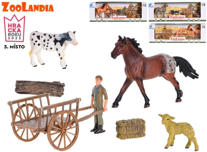 Zoolandia cavallo con accessori – figurina realistica per la fattoria dei bambini