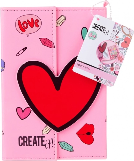 Mini pochette cosmetica in pelle sintetica con chiusura magnetica