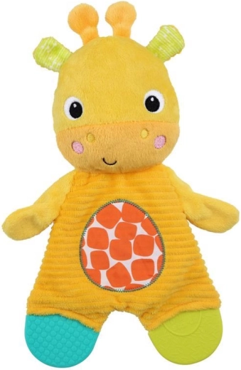 Bright Starts peluche con massaggiagengive Snuggle & Teethe elefante per neonati