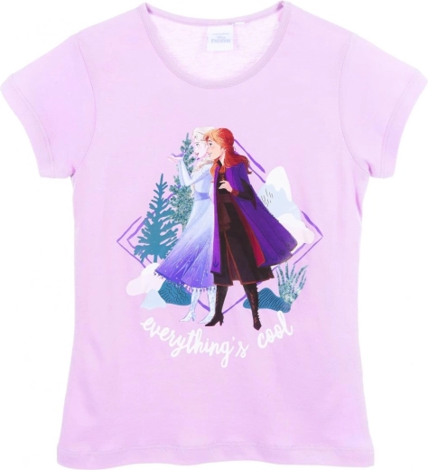 Maglietta da bambina Frozen viola chiaro