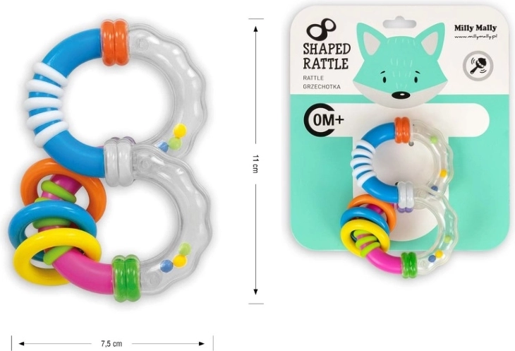 Sonaglio colorato Milly Mally a forma di otto