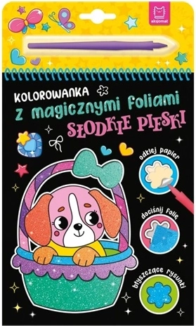 Album da colorare con pellicole magiche – Cagnolini dolci