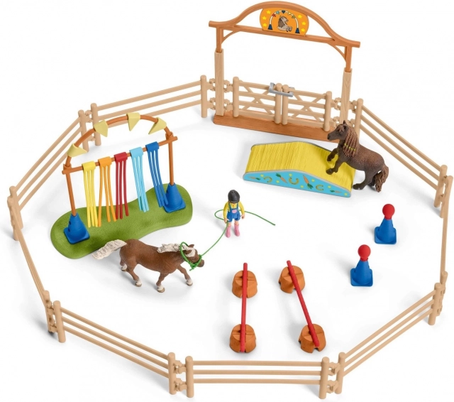 SCHLEICH Farm World® 42481 Allenamento di agility per pony