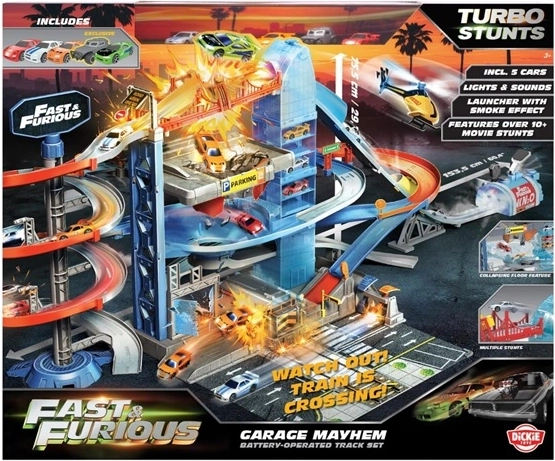 Jada Toys Fast & Furious garage Mayhem con 5 veicoli
