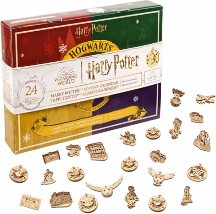 Puzzle meccanico in legno 3D di Ugears Calendario dell'Avvento di Harry Potter