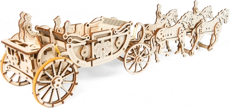 Ugears carrozza reale – puzzle meccanico 3D in legno