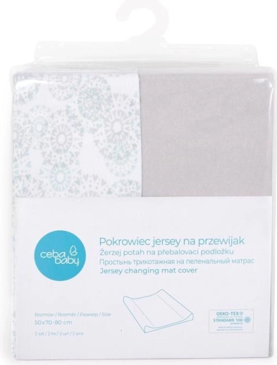 Ceba fodera per fasciatoio 50 × 70 cm (2 pz) light grey + dandy