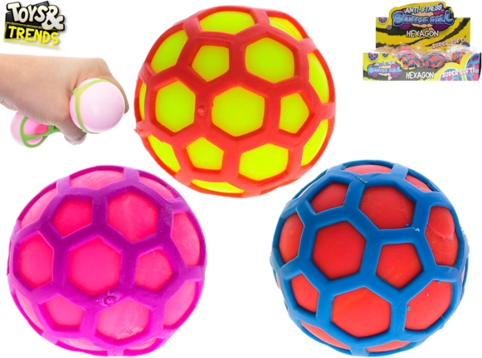 Pallina antistress elastica Hexagon – Toys&Trends
