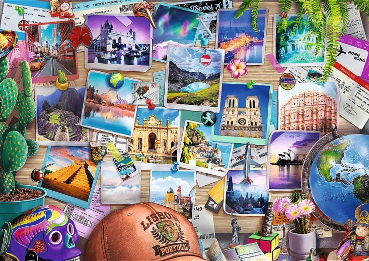 Puzzle TREFL Premium Plus Tempo del T: Ricordi di Viaggio 500 Pezzi