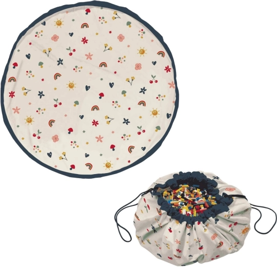 Play&Go Noomad original tappeto da gioco e sacco porta-giocattoli Funny Days