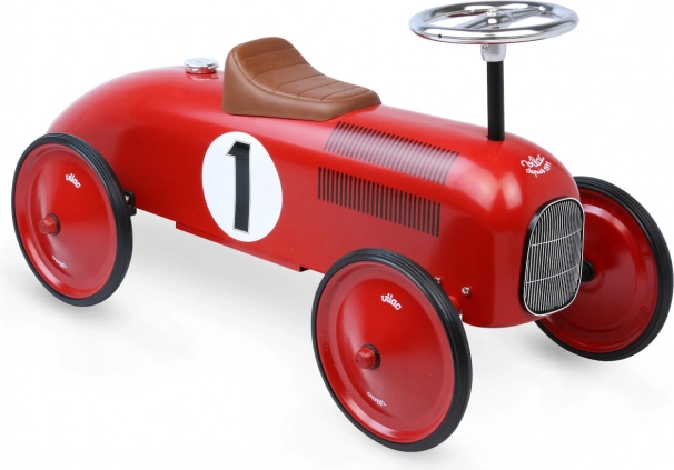 Vilac vintage bici senza pedali auto da corsa in metallo rossa