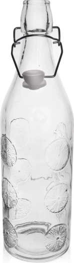 Bottiglia in vetro con chiusura a clip in metallo 1,1 l arancione