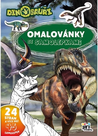 Album da colorare A4 con adesivi Dinosauri