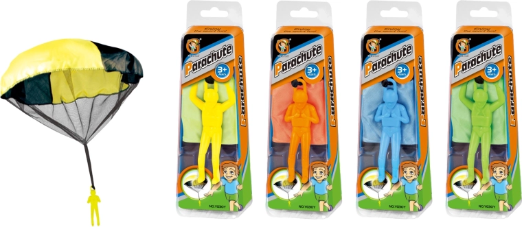 Personaggio da lancio con paracadute 51 cm – colori assortiti
