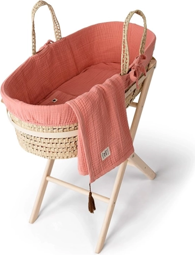 Funnababy set completo culla di Mosè con accessori coral pink