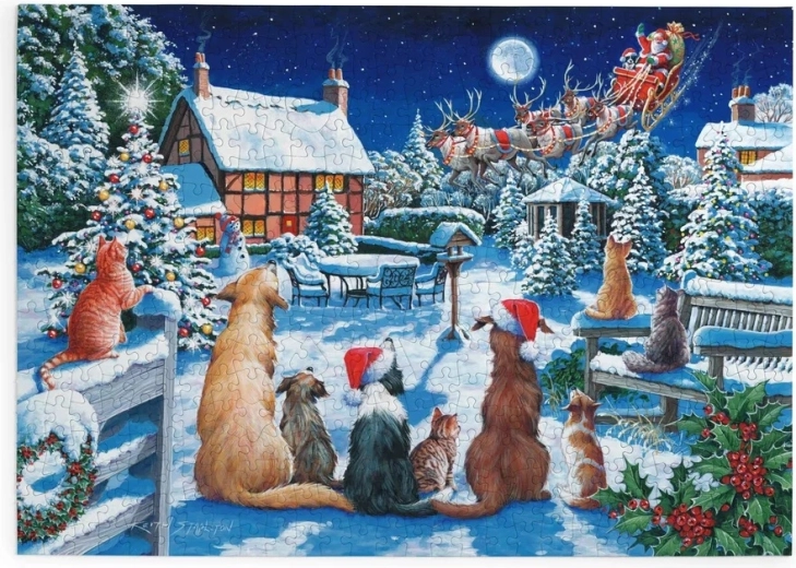 Puzzle Le zampe di Babbo Natale con 500 pezzi grandi