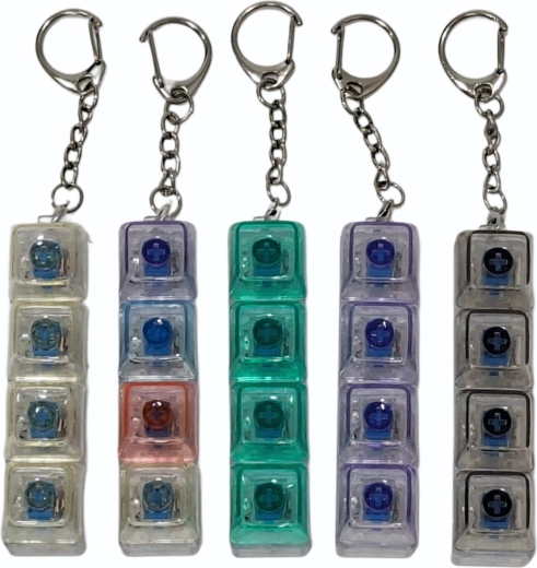 Portachiavi antistress con tasto e retroilluminazione LED