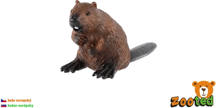 Figura in plastica di castoro europeo 9 cm - 1 pezzo