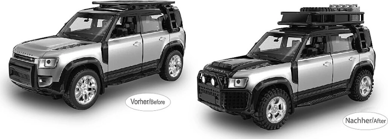 Modello in metallo Land Rover Defender 110 1:43 argentato
