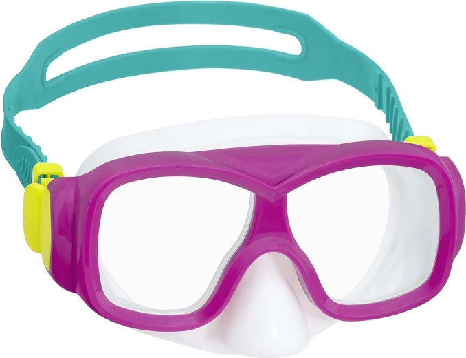 Maschera subacquea per bambini Bestway rosa-turchese