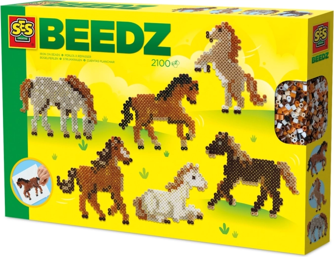 Perline termoadesive – cavalli selvaggi, set creativo per bambini