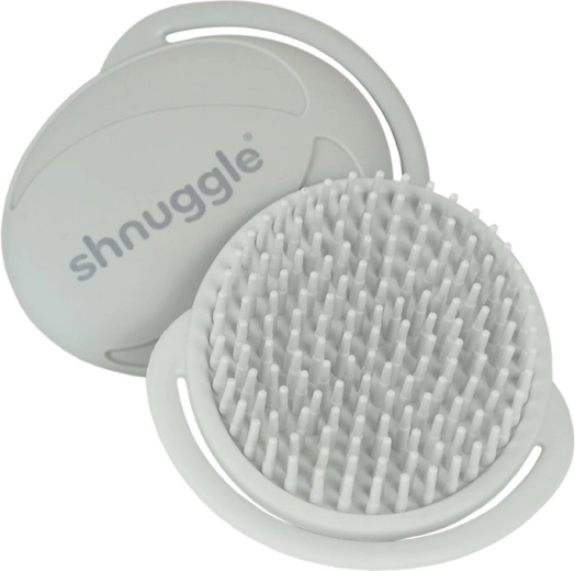 Shnuggle spazzola in silicone per neonati per il cuoio capelluto grigia