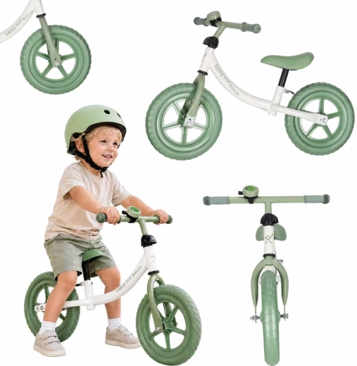 Bicicletta senza pedali per bambini Trike Fix Balance con campanello, verde