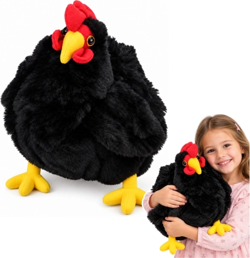 Gallina nera di peluche 40 cm