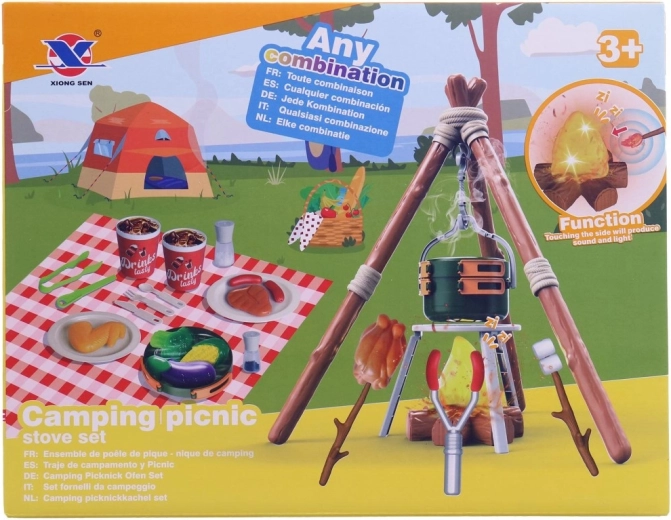 Set da campeggio con box in plastica