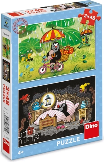 Puzzle DINO KRTEČEK – il giorno della talpa 2×48 pezzi