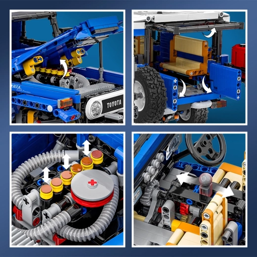 Set di costruzione fuoristrada 1:12, blu, 2101 pezzi